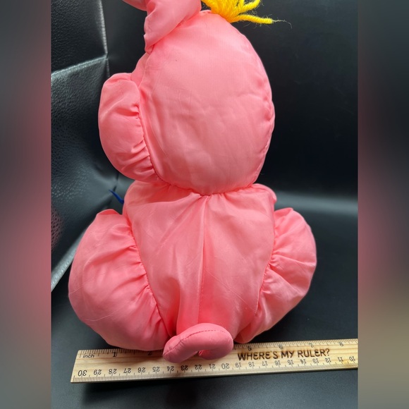 Fisher Price Puffalump Pink Blue Ribbon Pig Prize Winning Vintage 90s Barnyard - Picture 7 of 16